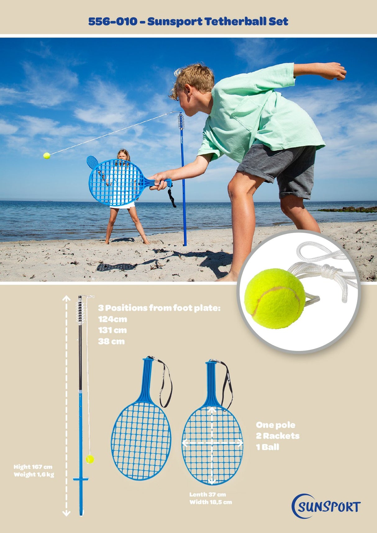 EAN 7392601560100 - Bex Sport Sunsport Tether Ball Pelota con cuerda imagen 6