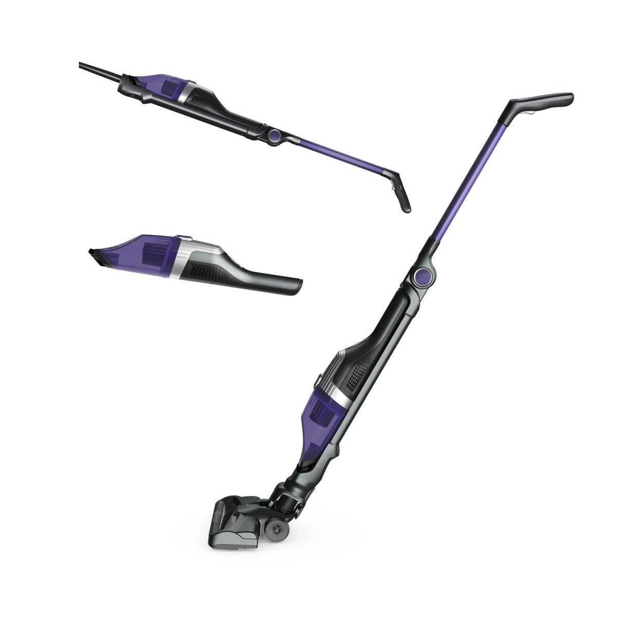 Aspirador Rowenta Xtrem Compact 2-En-1 Rh1238 Negro/Morado