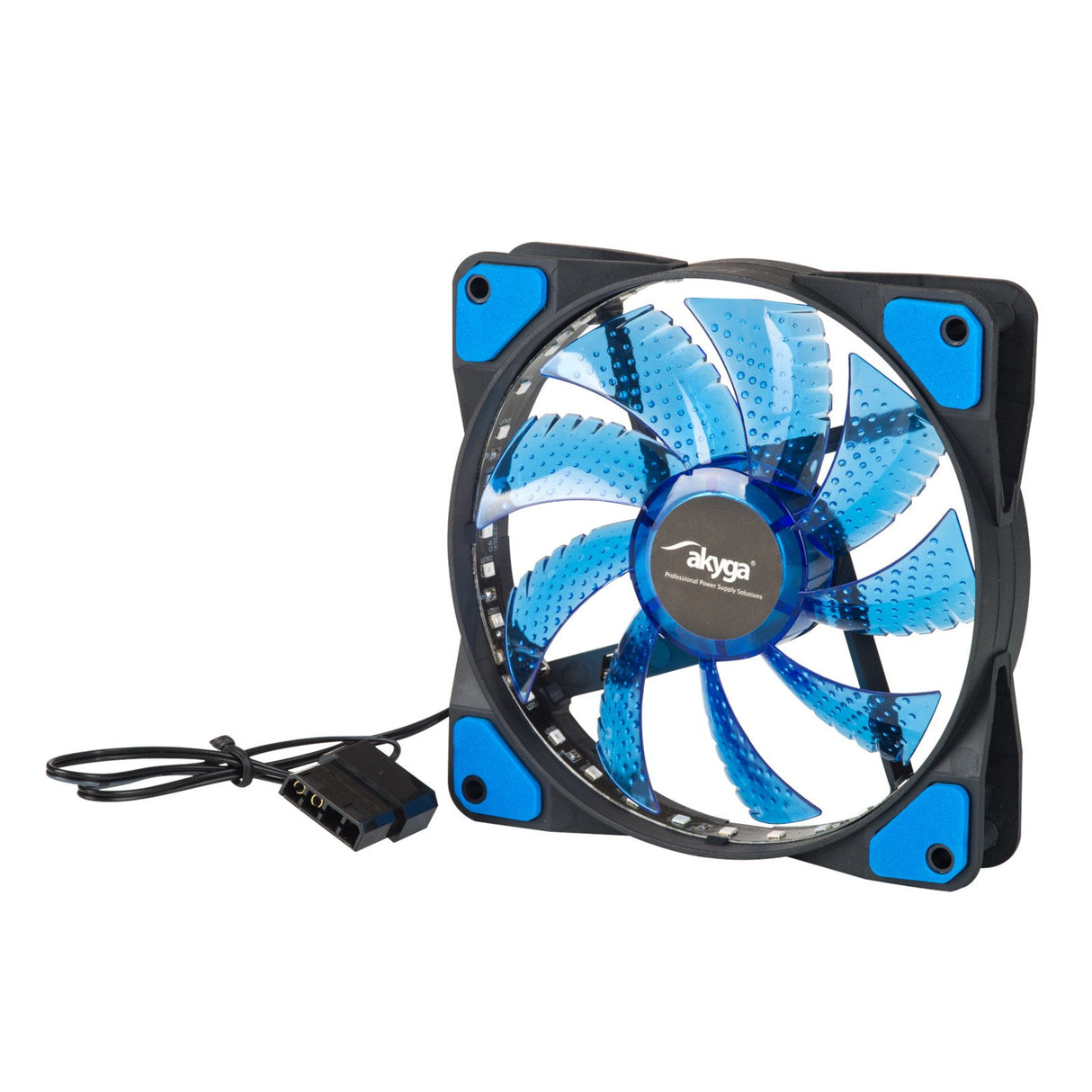 EAN 5901720136121 - Akyga AW-12E-BL sistema de refrigeración para ordenador Carcasa del ordenador Ventilador 12 cm Negro imagen 2
