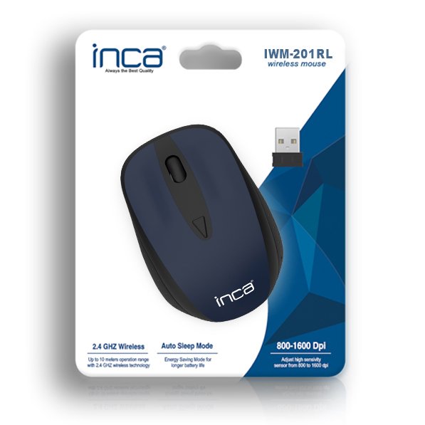 Raton Inca Iwm-201rl 1600 Dpi,Wireless,Nano-Usbi, Bl Sw Retail