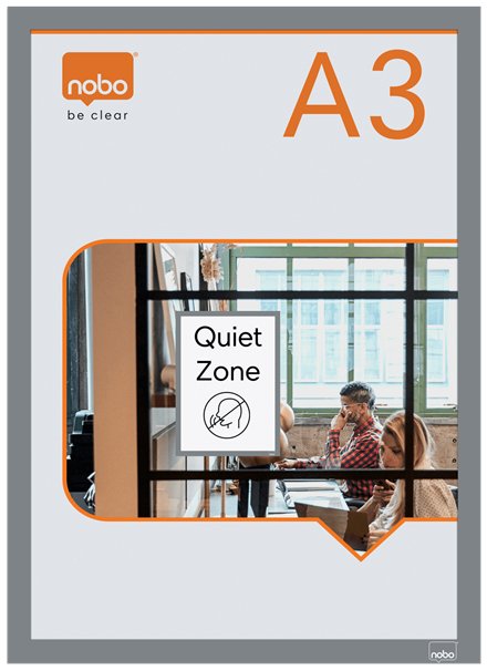 Nobo Pack De 2 Marcos Autoadhesivos Magneticos En Formato A3 - Colocacion En Vertical U Horizontal - Marco De Color