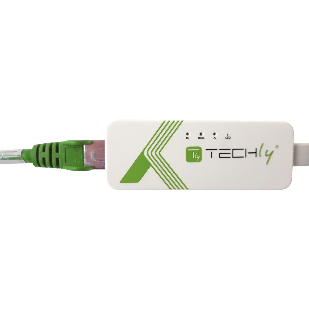 Adaptador Techly Usb 3.1 Tipo C Rj45 10/100/1000, Blanco