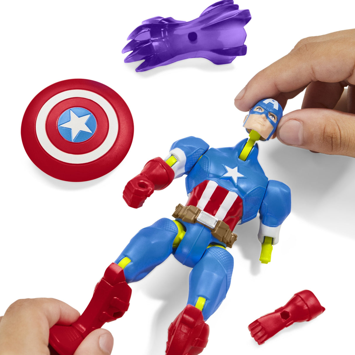 Figura Capitan America Mix Mashers Marvel 12cm