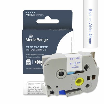 Cinta Mediarange Aprox. Brother Tz-253 Tze-253 24mm 8m Negro