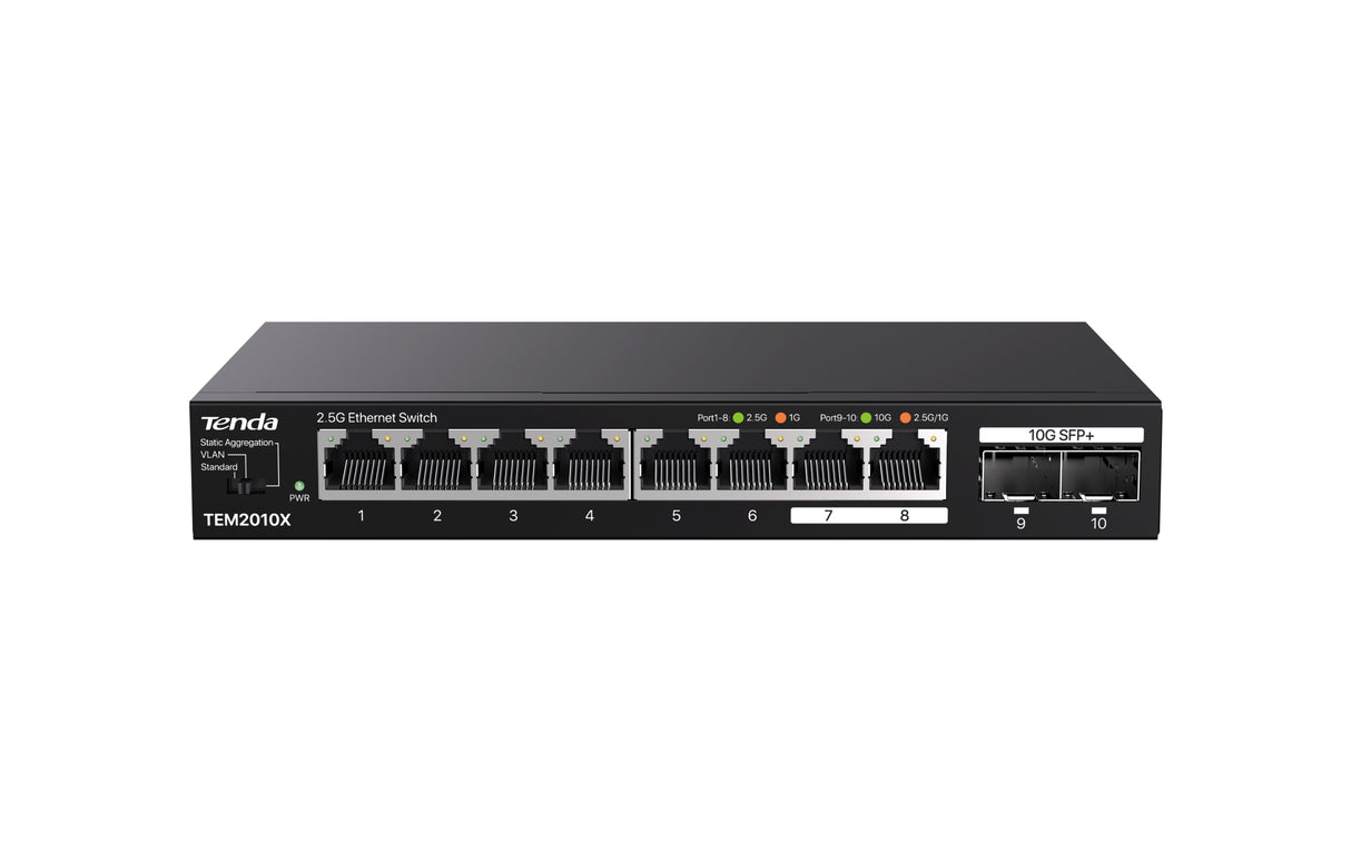 EAN 6932849436518 - Tenda TEM2010X switch 2.5G Ethernet (100/1000/2500) Escritorio Negro imagen 1