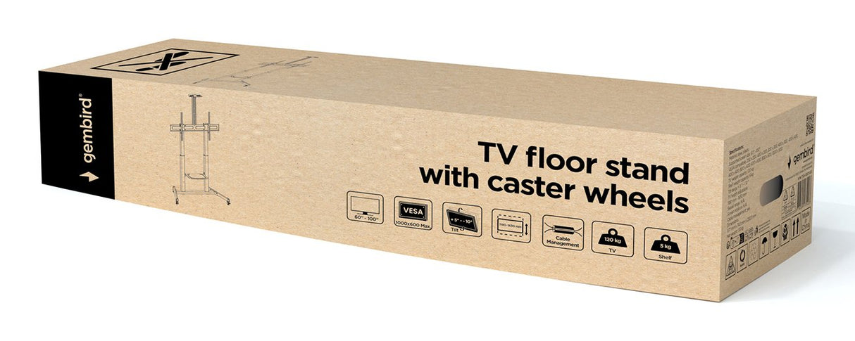EAN 8716309135023 - Gembird TVS-100T-03 soporte para TV 2,54 m (100") Negro imagen 6