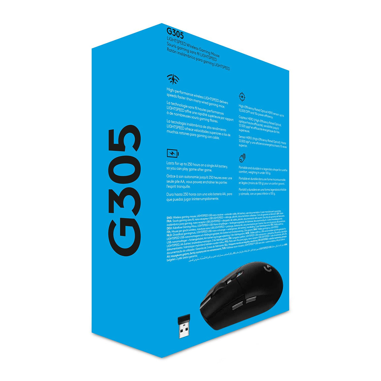 EAN 5099206077836 - Logitech G 910-005283 ratón Juego mano derecha RF inalámbrico Óptico 12000 DPI imagen 9