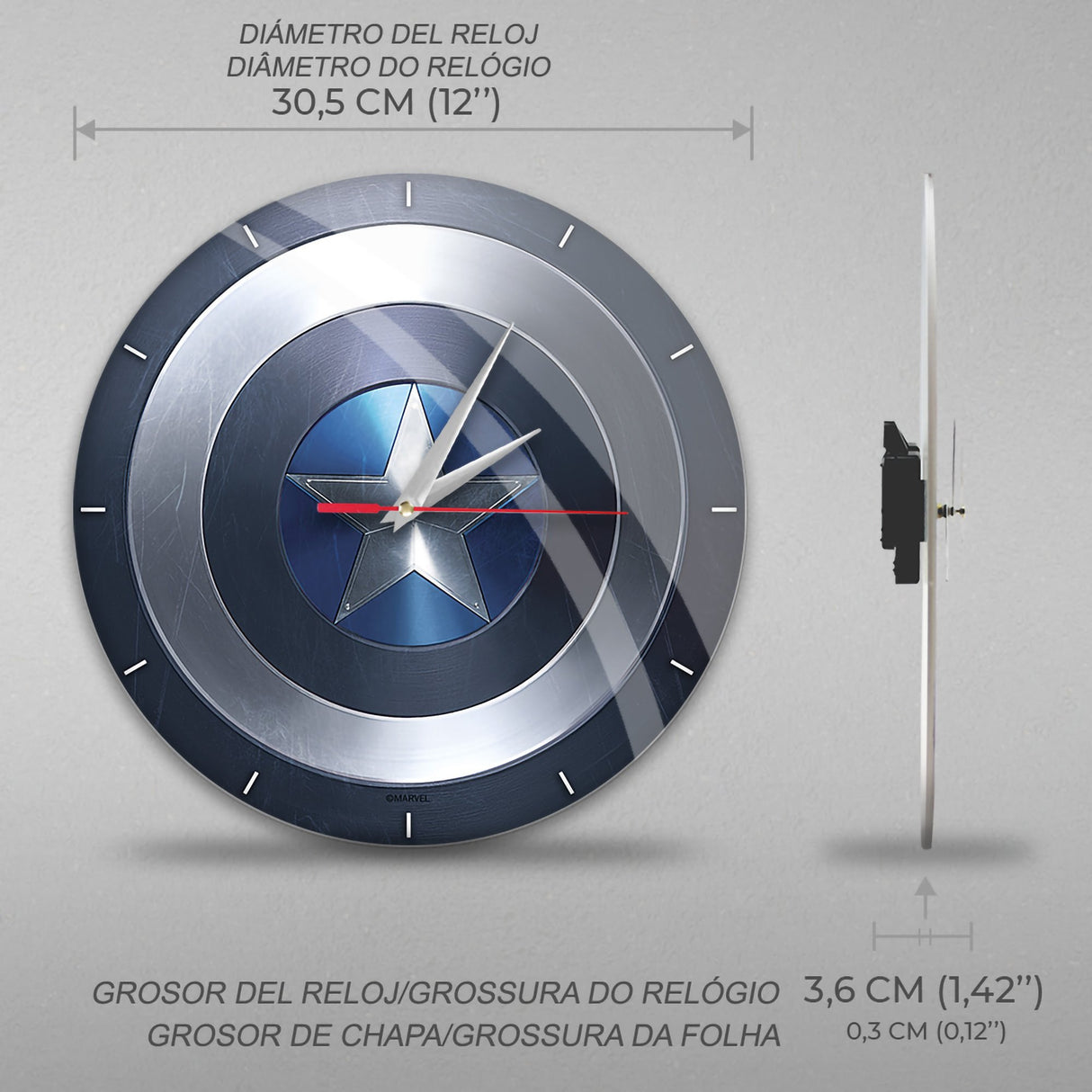 EAN 5903537968452 - ERT Group LCMWCCAPAM022 reloj de mesa o pared Reloj de pared mecánico Círculo Multicolor imagen 3