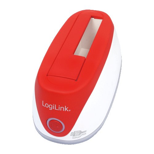 EAN 4052792003208 - LogiLink QP0018 base para portátil y replicador de puertos Acoplamiento Rojo, Blanco imagen 1