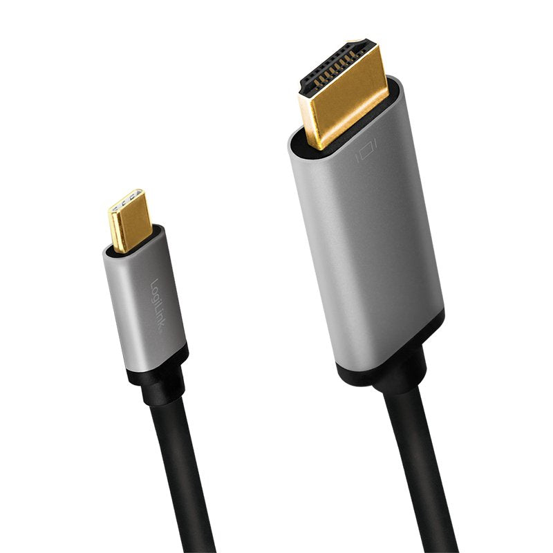 EAN 4052792062212 - LogiLink CUA0101 cambiador de género para cable USB 3.2 Gen1 Type-C HDMI-A Negro, Gris imagen 2