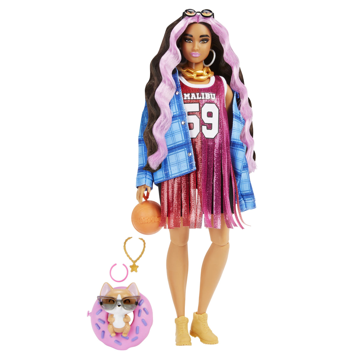 Muñeca Mattel Barbie Mirada De Baloncesto Extra Hdj46