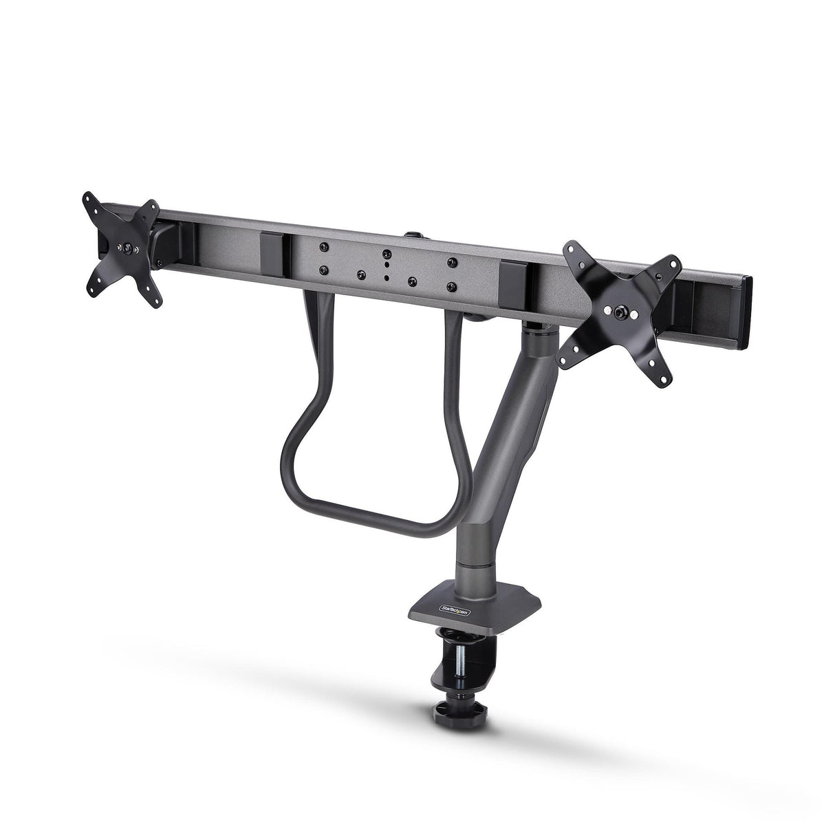 Startech.Com Desk Mount Dual Monitor Arm W Crossbar, Up To 27 In Displays - Befestigungskit - Artikulierender, Mechanischer Feder