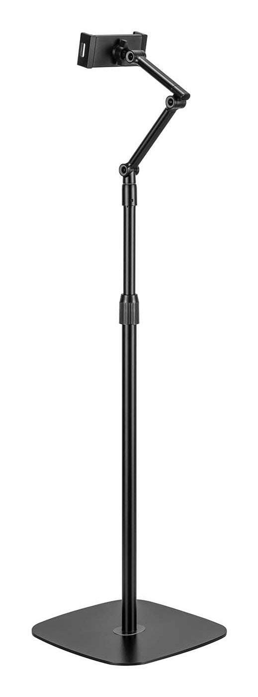 Aisens - Soporte De Suelo Universal Ajustable (3 Pivotes) Para Tablet, Negro