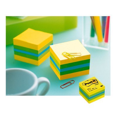 Post-It Mininotas Adhesivas Colores 51x51mm 400 Hojas/Block Colores  Limon; Verde, Azul Y Amarillo