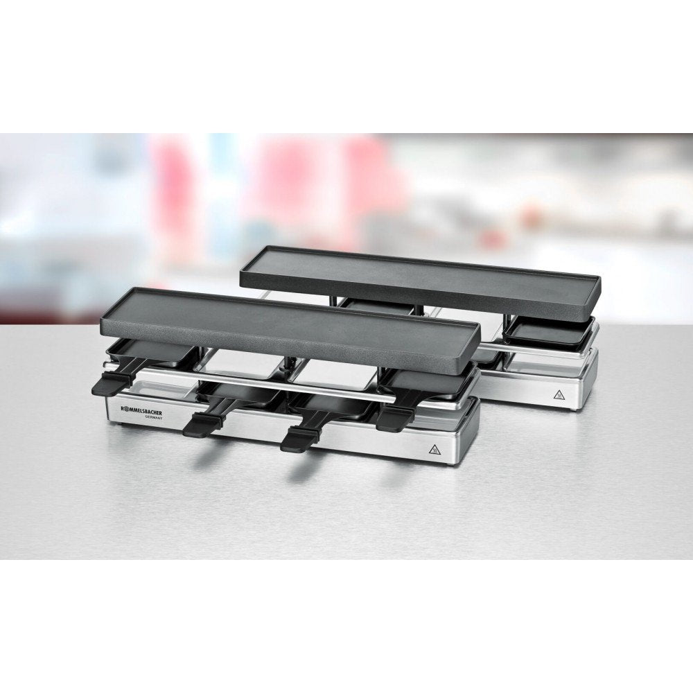 Raclette Rommelsbacher Fun Para 4+4 Rc 1600, Plateada Rc 1600