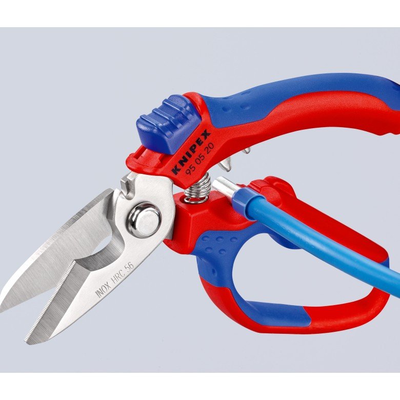 Tijeras Eléctricas Con Ángulo De Knipex 95 05 20 Sb Rojo/Azul
