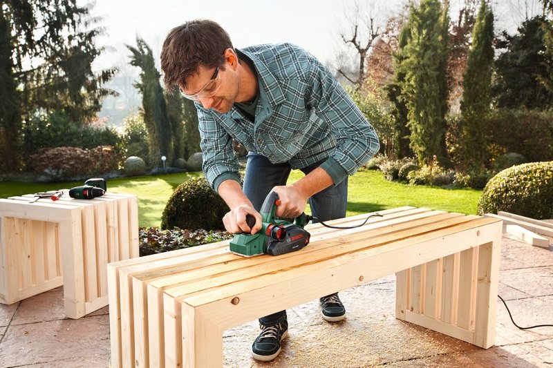 Bosch Bricolaje Y Jardín Cepillo Eléctrico Pho 2000 Verde/Negro, 680 Vatios 06032a4100