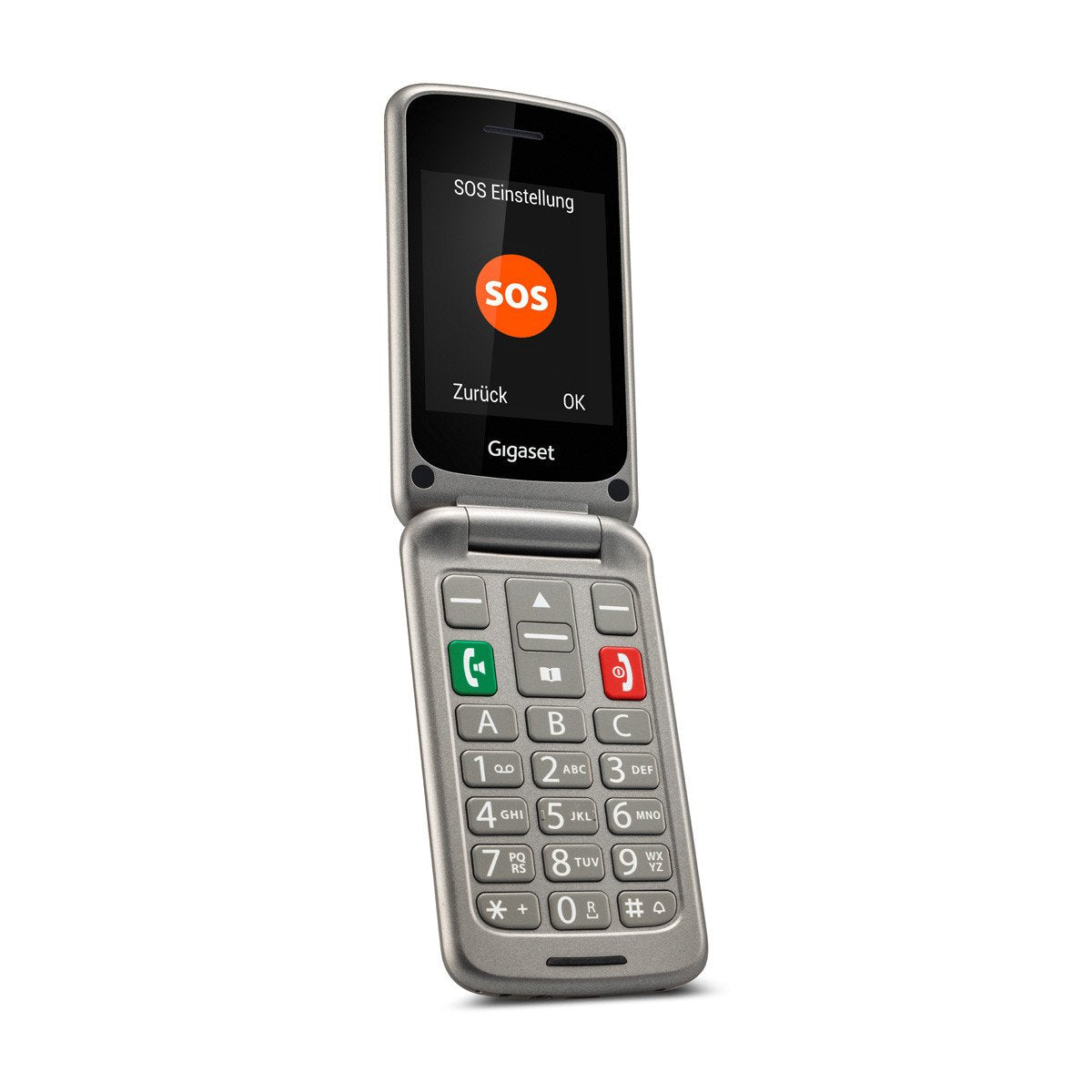 EAN 4250366858012 - Gigaset GL590 7,11 cm (2.8") 113 g Plata Teléfono para personas mayores imagen 3