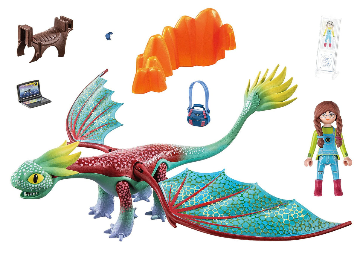 Playmobil 71083 Dragons: The Nine Realms - Feathers & Alex, Konmruktionsspielzeug 71083