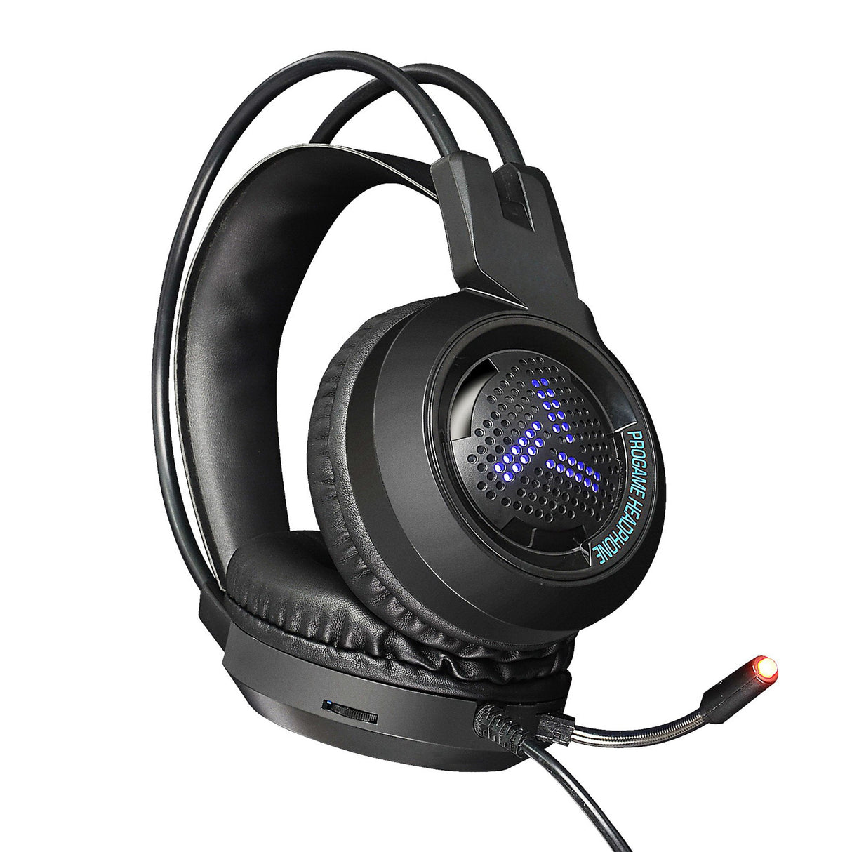 Omega Varr Casco Pro-Gaming Luz Led Cancelacion Ruido Mic Vh8020 Usb+2*Mini Jack