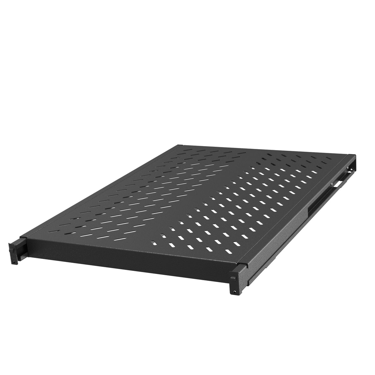 1u Depth Adjustable Fixed Shelf 250lbs Black (Qty 1)