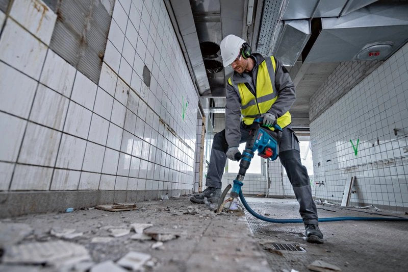 Taladro Percutor Inalámbrico Bosch Professional Biturbo Gbh 18v-40 C Professional, 18 Voltios Azul/Negro, 2 Baterías Procore18v 8,0 Ah, En Xl-Boxx