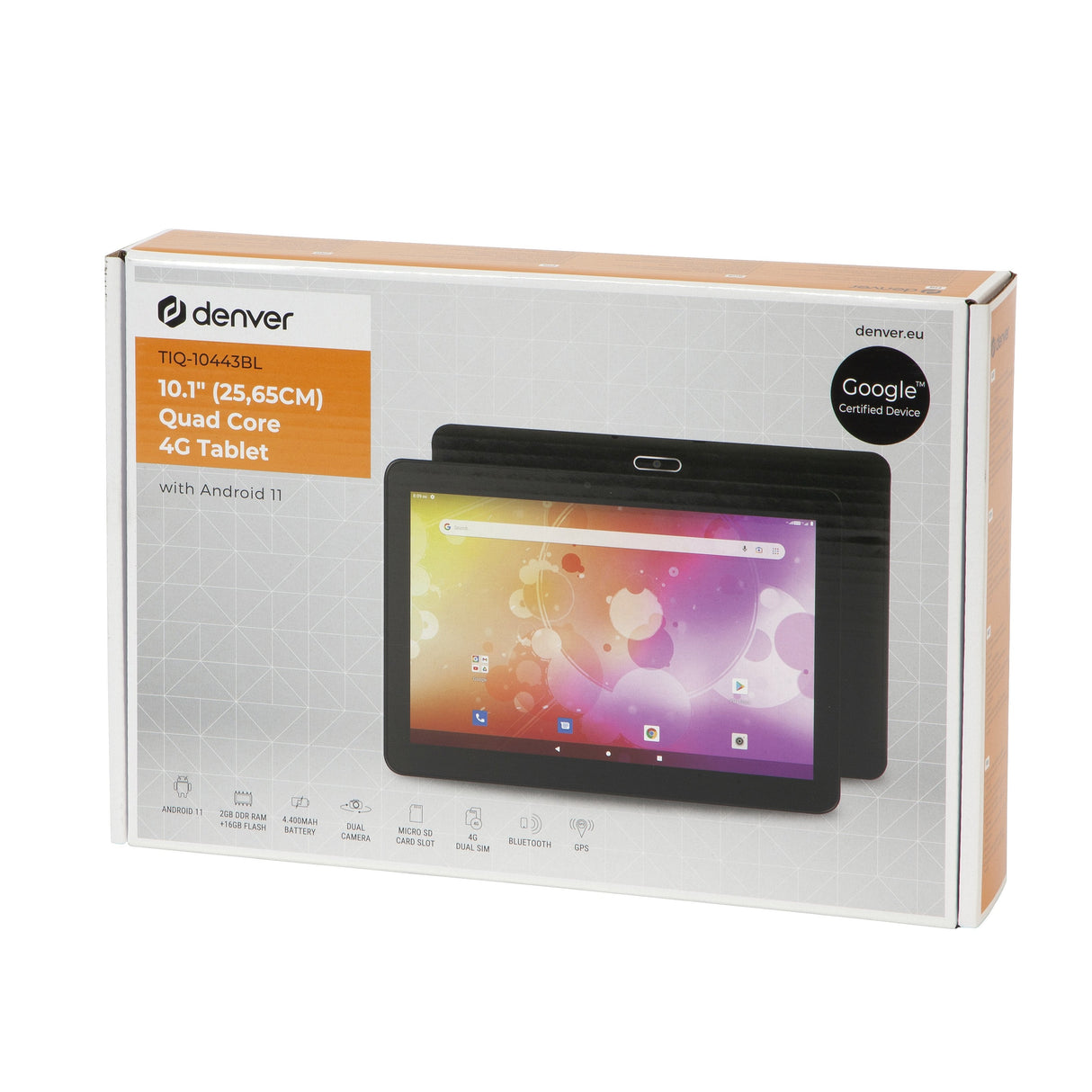 Tablet Denver 10.1pulgadas Tiq - 10443bl - 16gb Rom - 2gb Ram - 4g - Wifi - Bluetooth - Android 11 - Negro