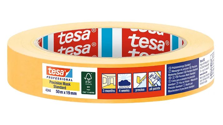 EAN 4042448352668 - TESA Professional 4344 50 m Cinta de pintor multiusos Apto para uso en interior Adecuado para uso en exte imagen 1