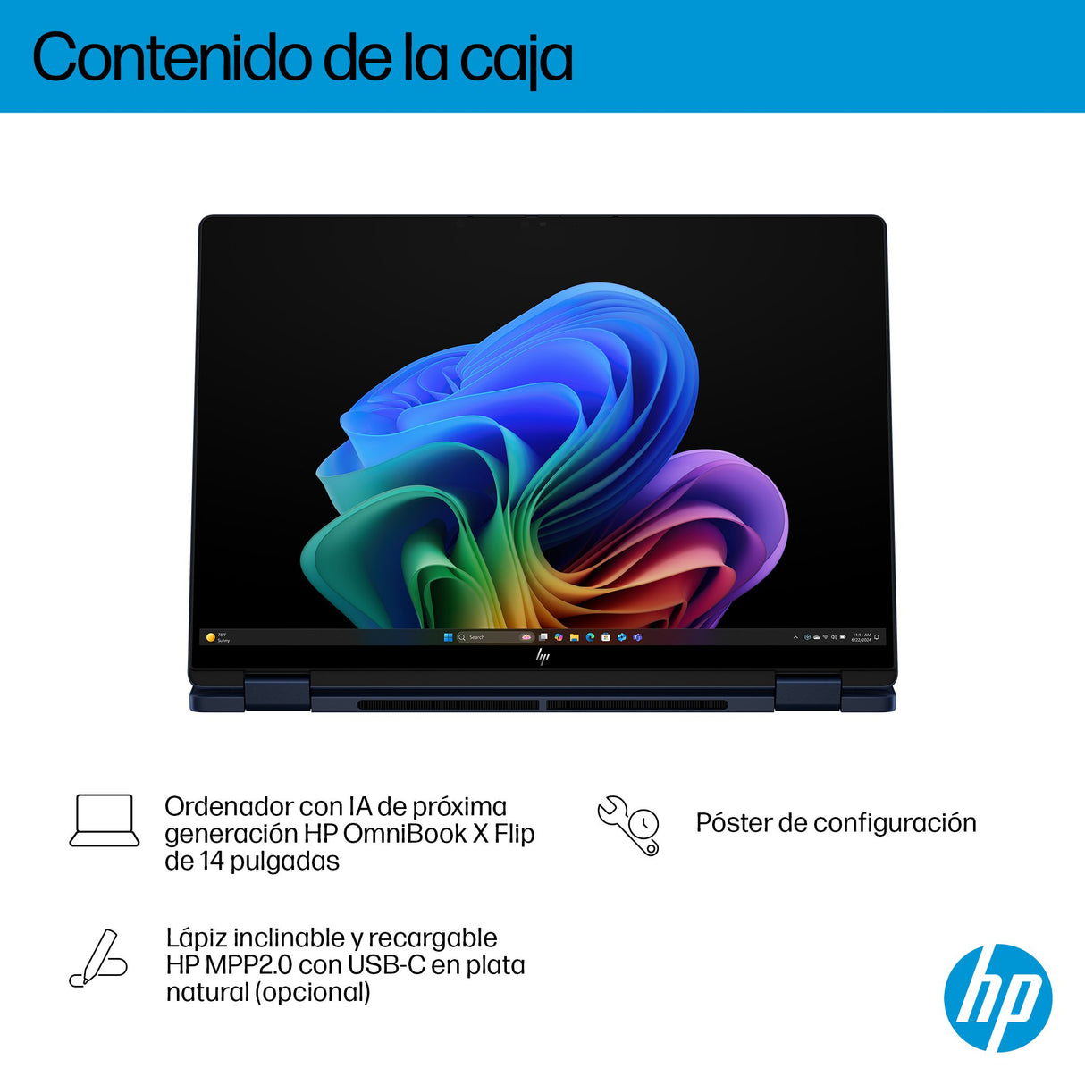 EAN 199251605406 - HP OmniBook X FlipNGAI 14-fm0013ns Copilot+ PC Intel Core Ultra 5 226V Híbrido (2-en-1) 35,6 cm (14") Pant imagen 6