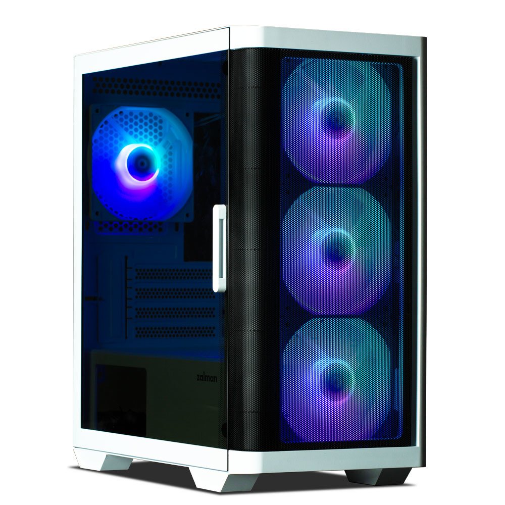 Caja Pc Zalman M4 White Matx Mini Tower 4 Fans Argb