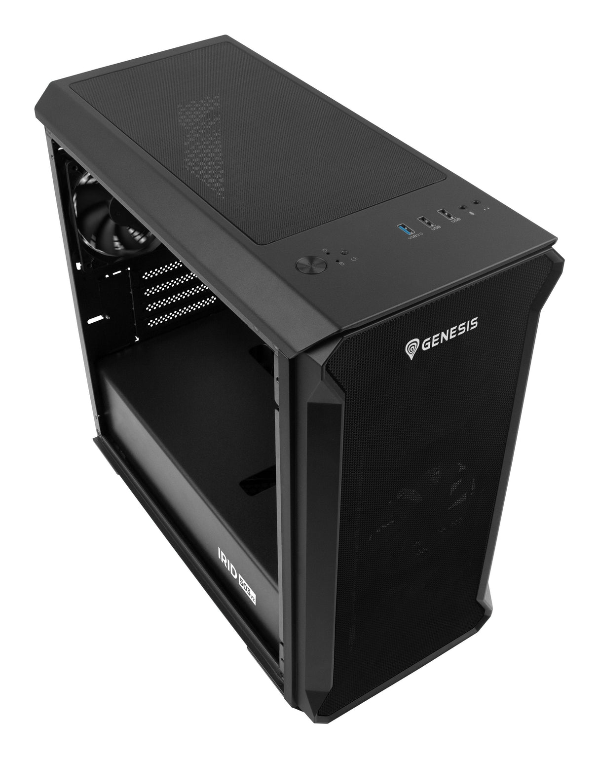 Caja Pc Natec Gaming Genesis Irid 503 Matx 1xusb 3.0 2xusb 2.0 S/F Cristal Templado