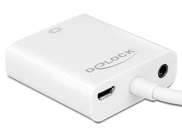 Delock Cable Adaptador Micro Hdmi-D Conector Macho > Vga Conector Hembra Con Audio Blanco