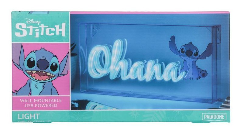 Lámpara Led Neón Paladone Stitch Ohana
