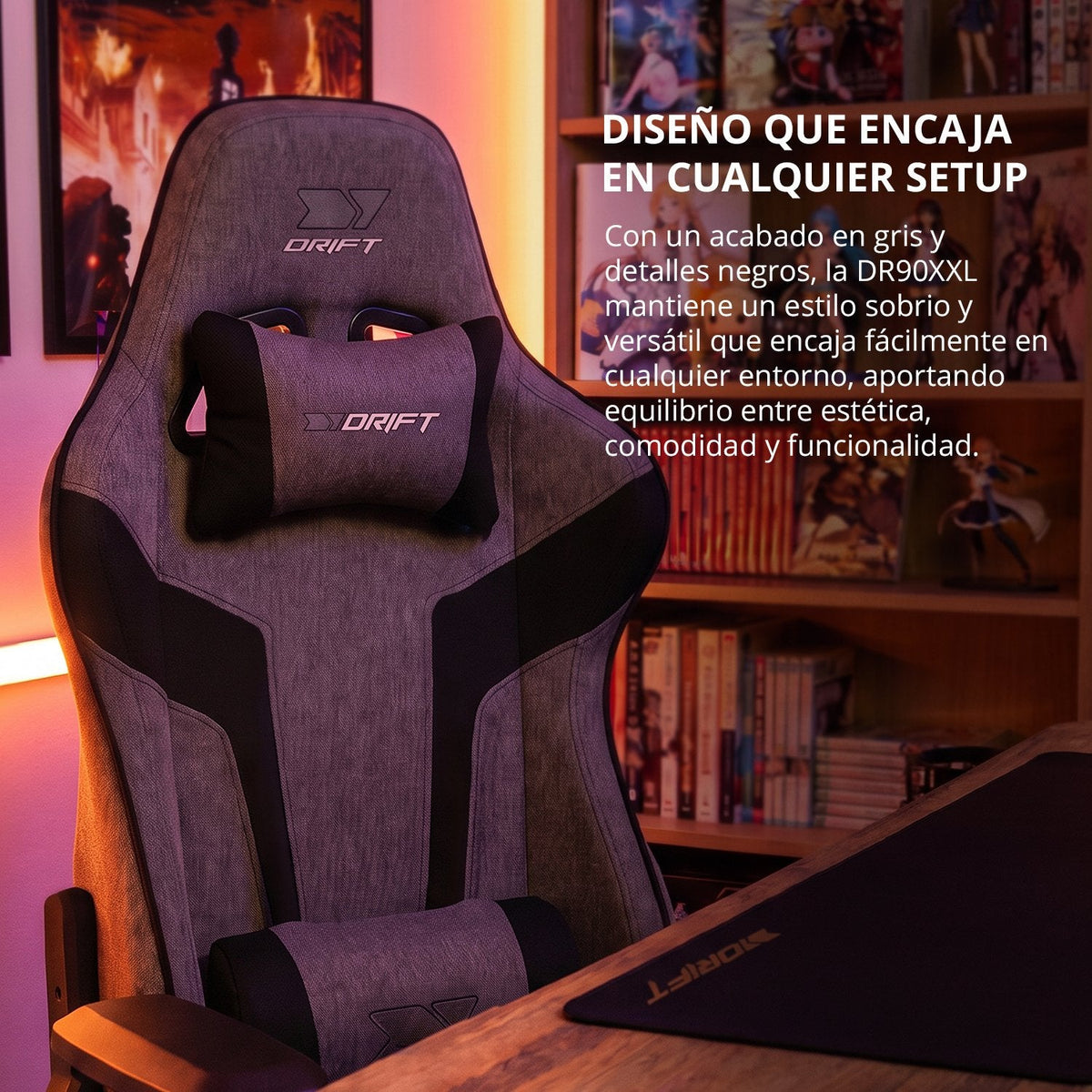 Silla Gaming Drift Dr90xxl Gris