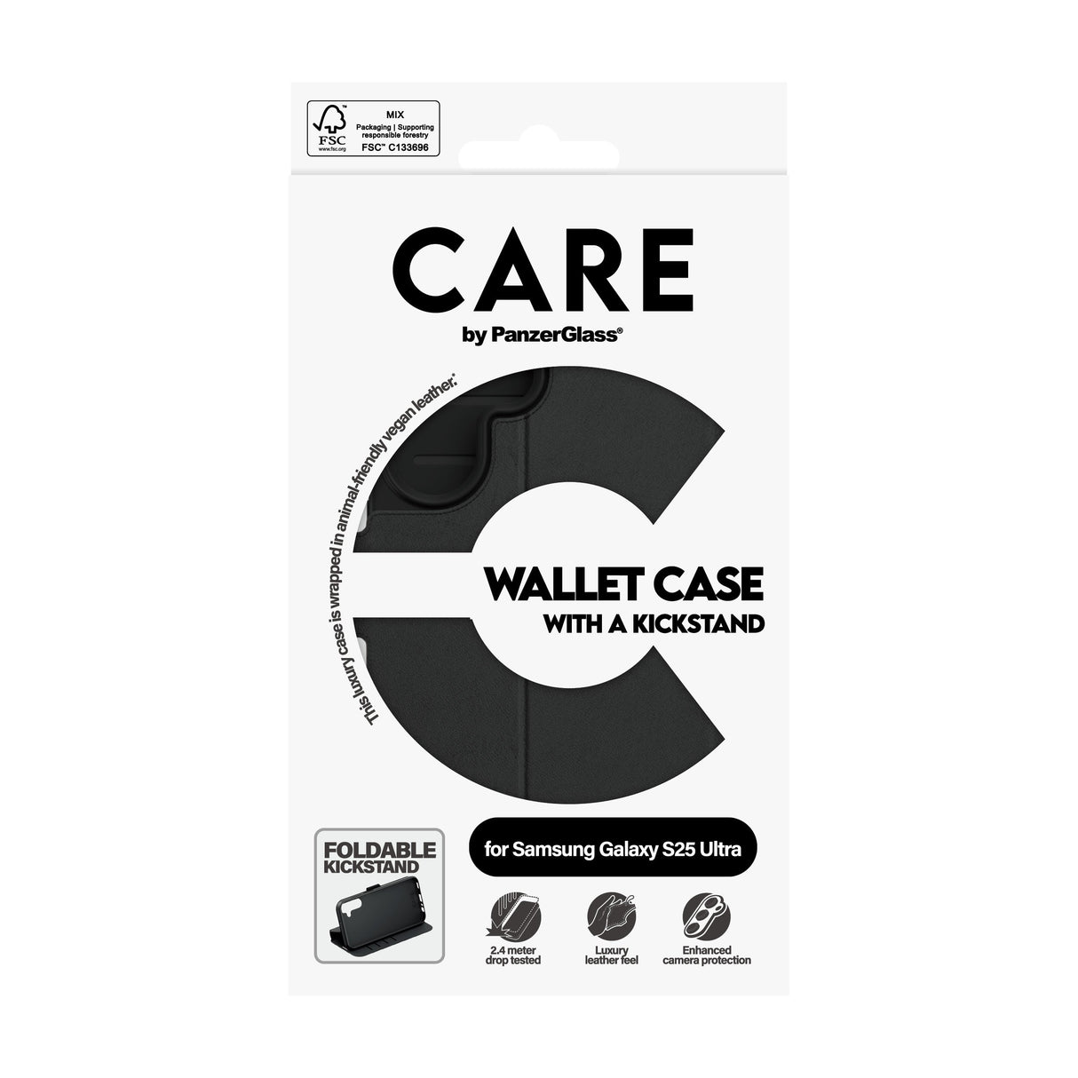 EAN 5715685016714 - PanzerGlass CARE™ by ® Wallet Case w. Kickstand Samsung Galaxy S25 Ultra funda para teléfono móvil Negro imagen 4