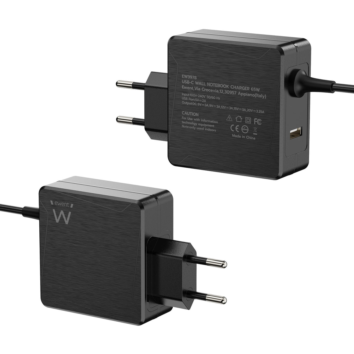 Cargador De Pared Usb Tipo C Ewent Ew3978 1 X Usb Tipo A 65w