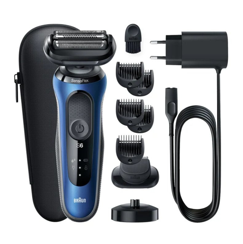 Máquinilla Braun Series 6 61-B4500cs De Afeitar De Láminas Recortadora Negro, Azul