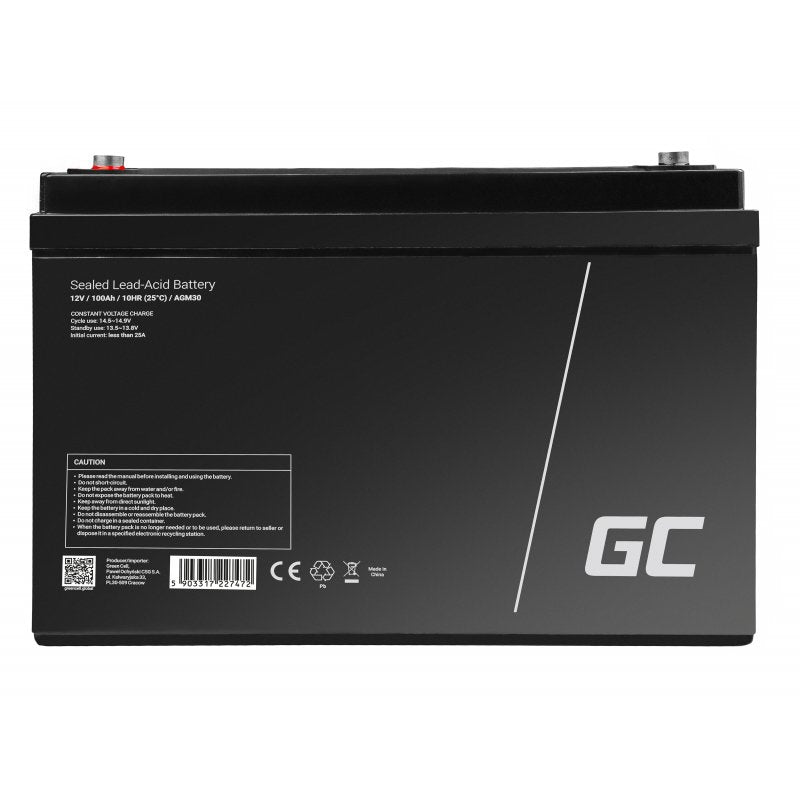 EAN 5903317227472 - Green Cell AGM30 batería de vehículos Sealed Lead Acid (VRLA) 100 Ah 12 V Barcos/recreativo imagen 4