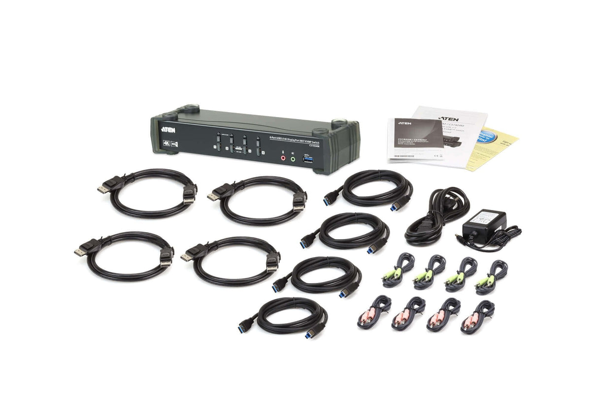 EAN 4719264645839 - ATEN CS1924M-AT-G interruptor KVM Negro imagen 4