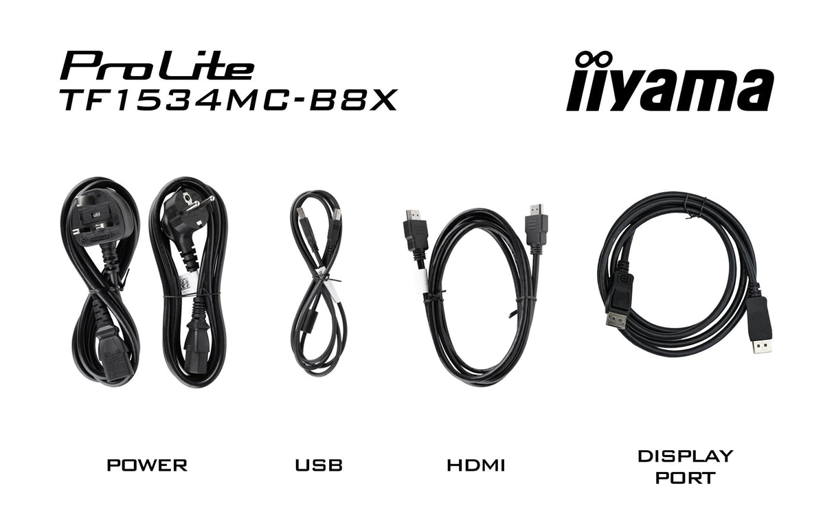 Iiyama 38.0cm (15") Tf1534mc-B8x 4:3 M-Touch Hdmi+Dp