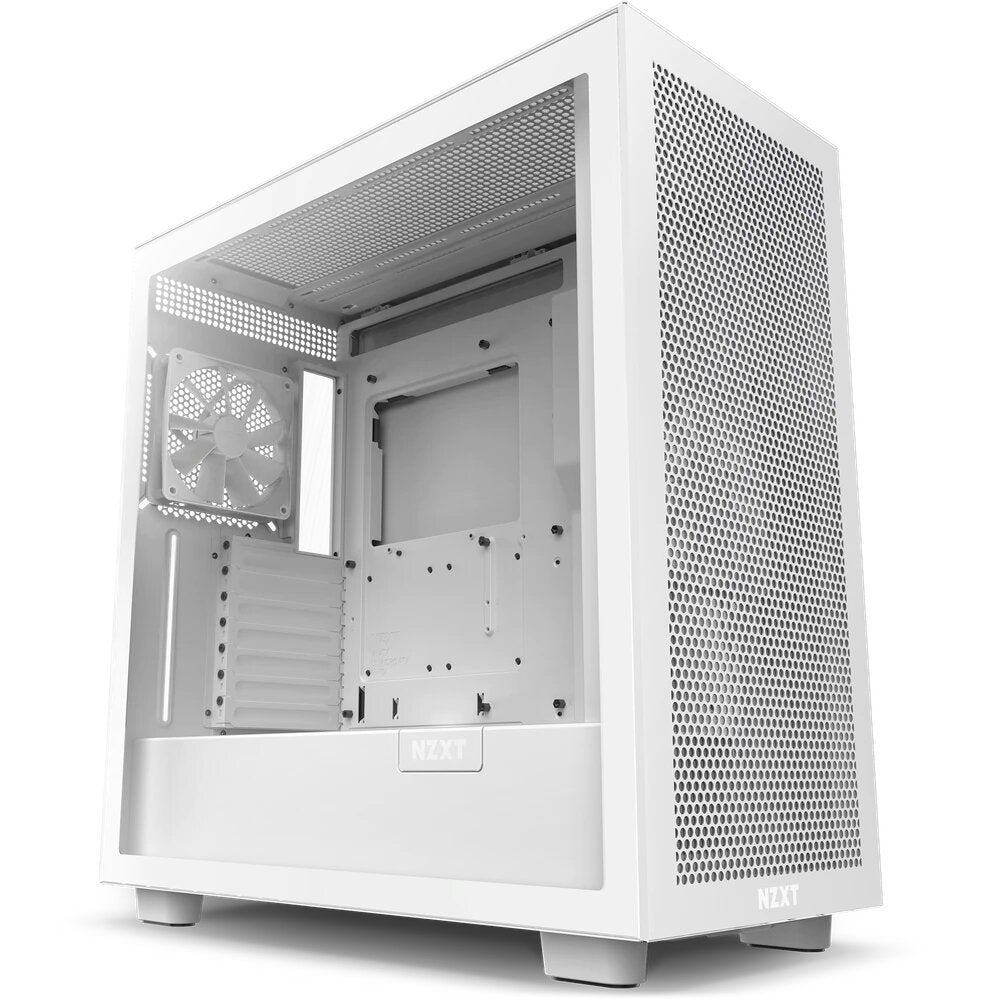 Caja Pc Nzxt H7 Flow Blanca Cristal Transparente Cm-H71fw-01