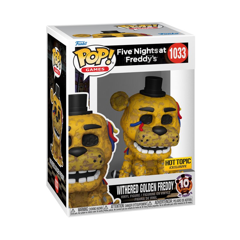 Figura Pop Five Night At Freddys Withered Golden Freddy Exclusive