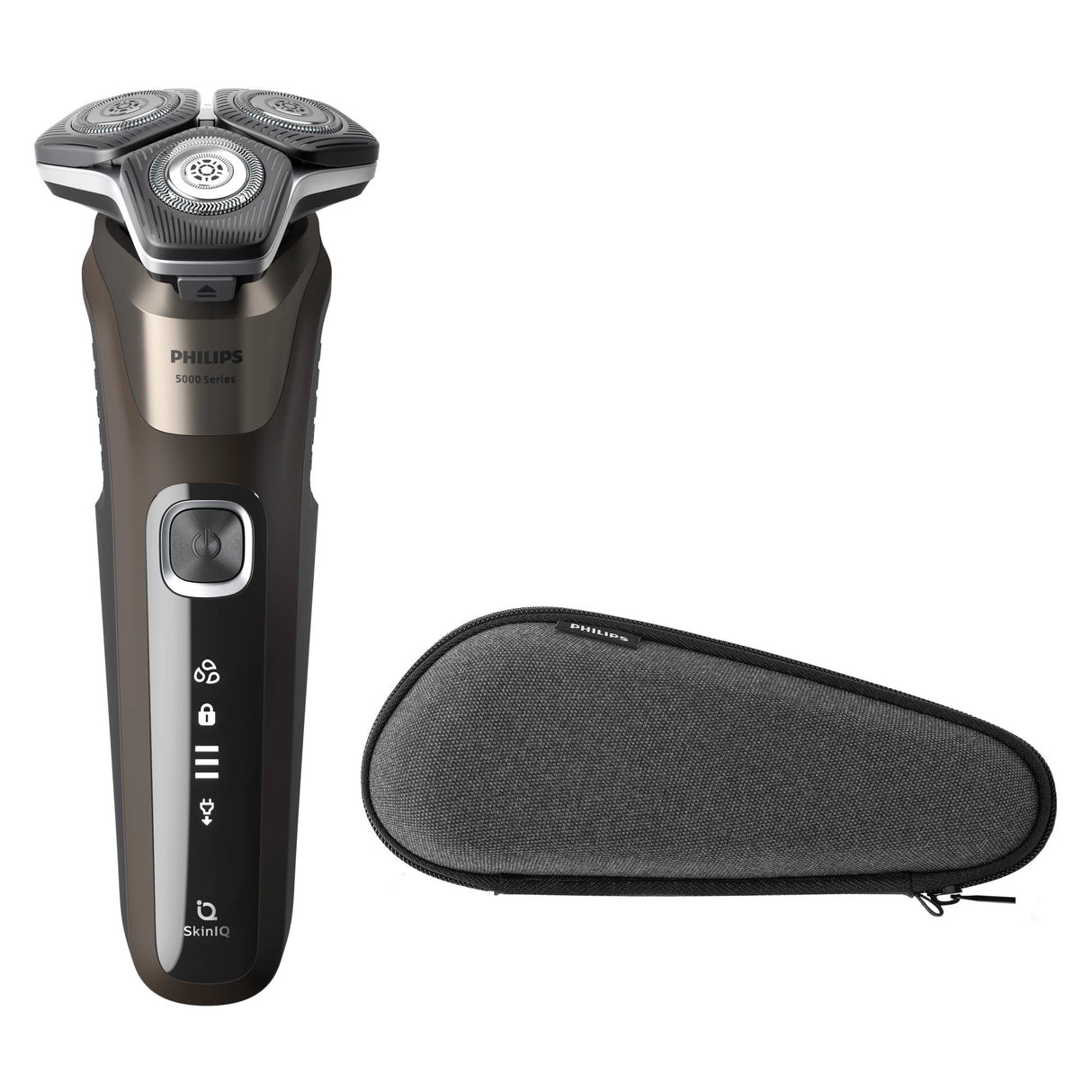 EAN 8720689008457 - Philips SHAVER Series 5000 S5886/30 afeitadora Máquina de afeitar de rotación Recortadora Negro, Marrón imagen 1