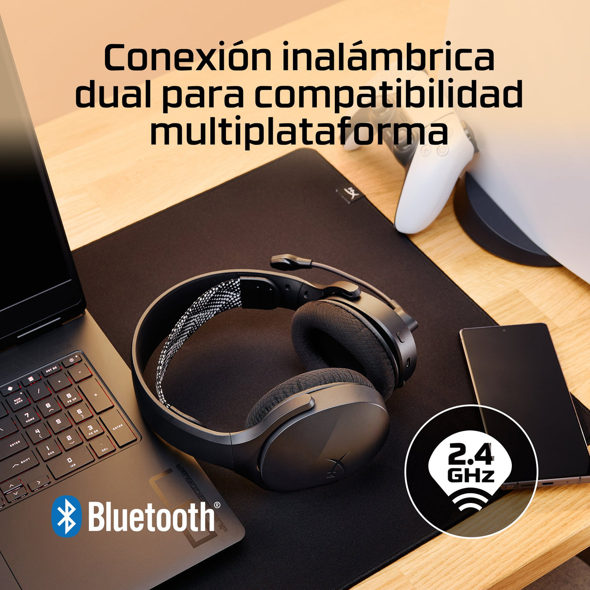 EAN 0198701202189 - HyperX Cloud Jet Wireless Black Gaming Headset Inalámbrico Diadema Juego USB tipo A Bluetooth imagen 4