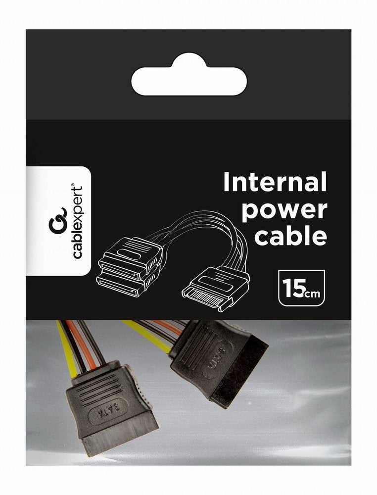 Gembird Cable Bifurcador Sata A Doble Sata M/H 0.15m Negro Cc-Satam2f-01