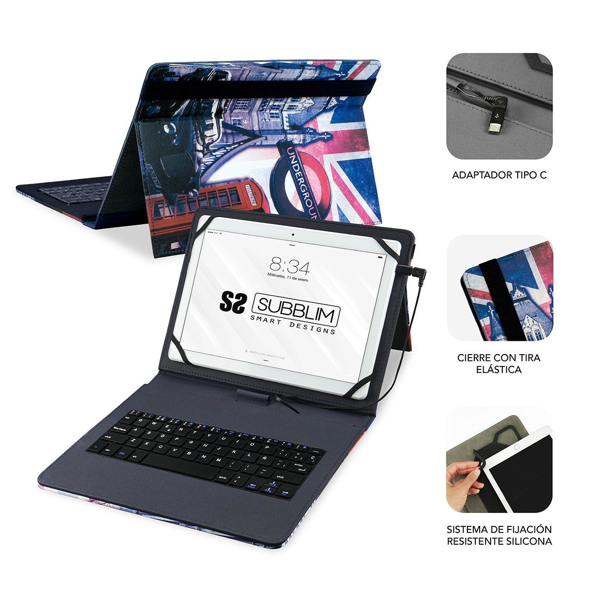 EAN 8436586741051 - SUBBLIM SUB-KT1-USB050 teclado para móvil QWERTY Español MicroUSB imagen 2