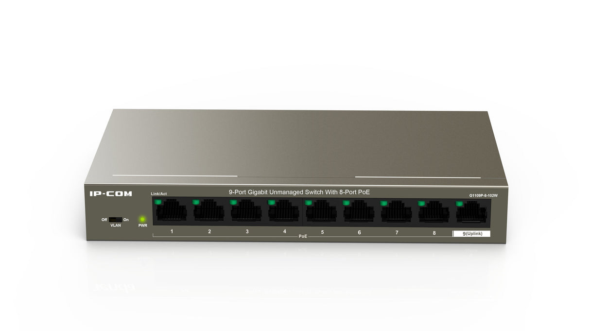 Ip-Com Networks G1109p-8-102w Switch No Administrado Gigabit Ethernet (10/100/1000) Energía Sobre Ethernet (Poe)