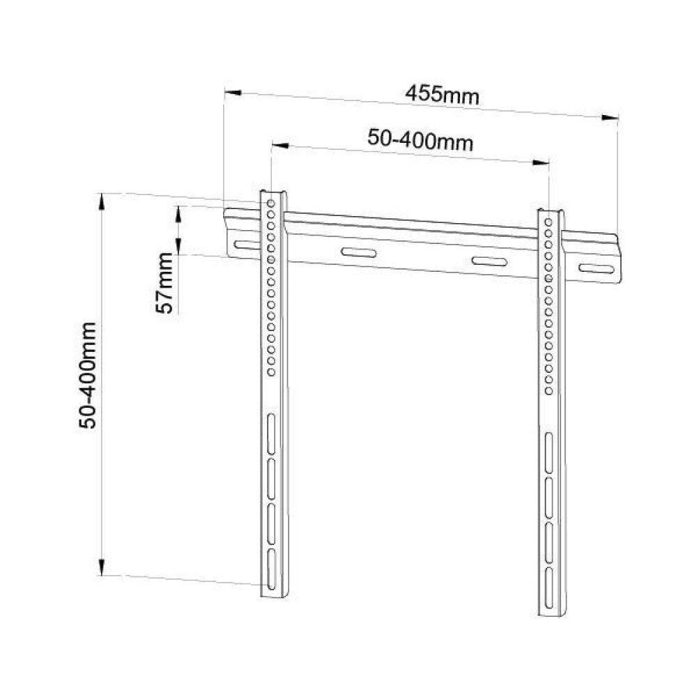 Techly 106619 Soporte De Pared Tv Lcd Led Pdp 23-55" 45kg Vesa Slim Black