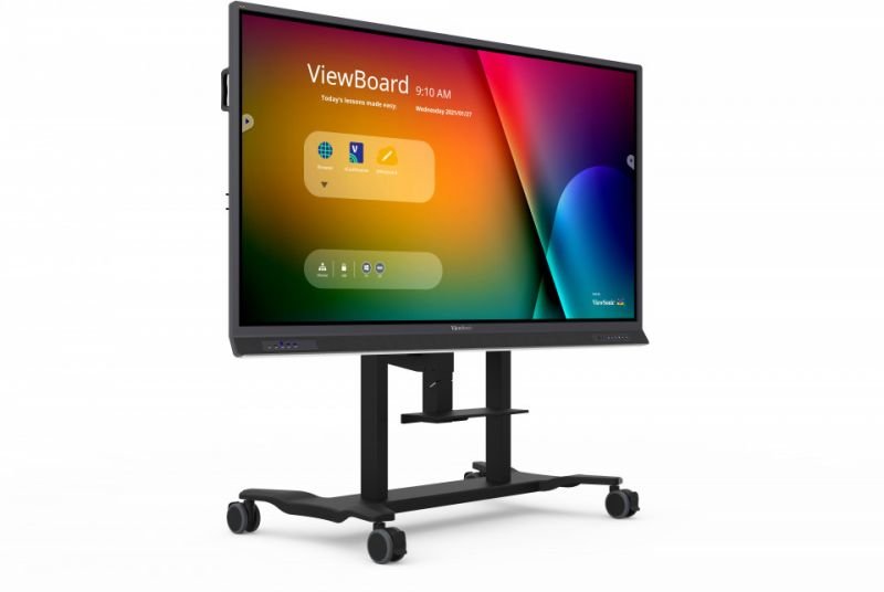 Carro Con Ruedas Motorizado De Doble Columna Viewsonic Para 55"~86"