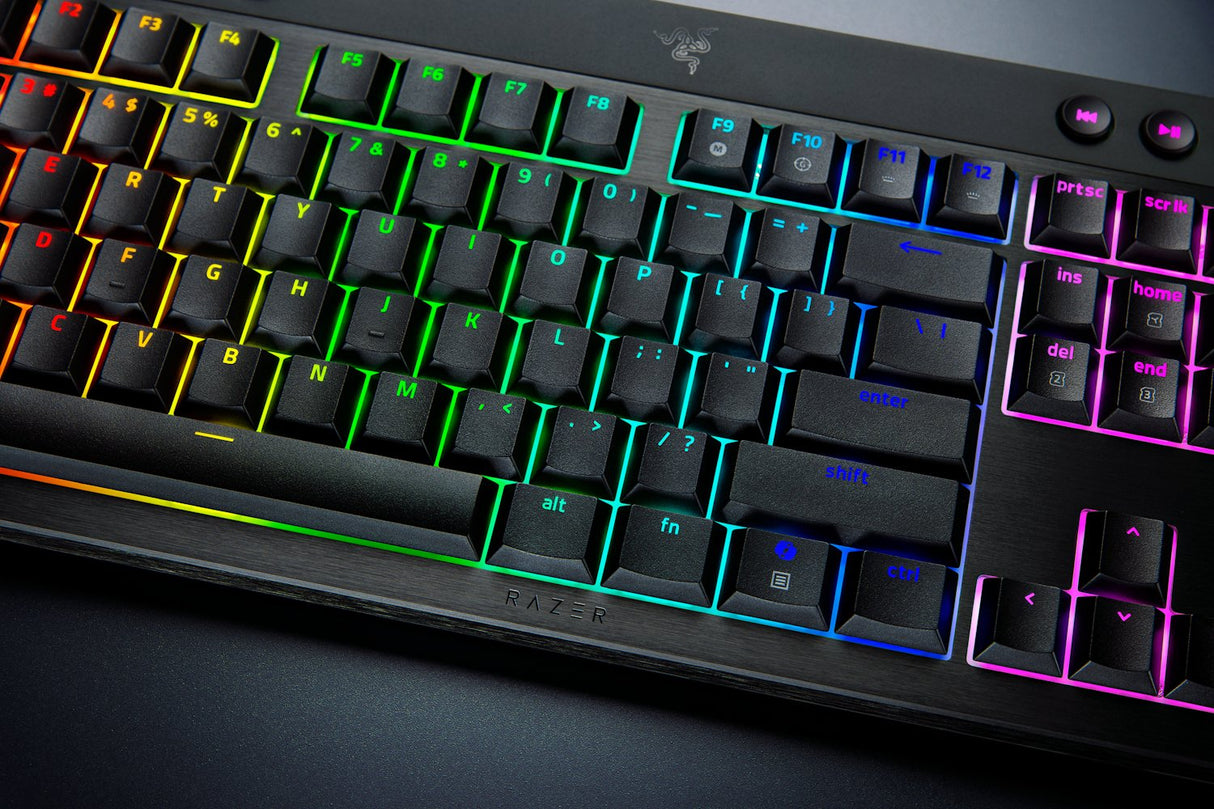 Razer Blackwidow V4 Low-Profile Hyperspeed Teclado Juego Usb + Rf Wireless + Bluetooth Qwerty Internacional De Ee.Uu. Negro